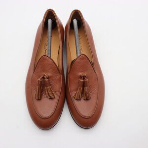 Del Toro Venetian Tassel Brown Leather  Loafers Men's Size 12 Made in Italy